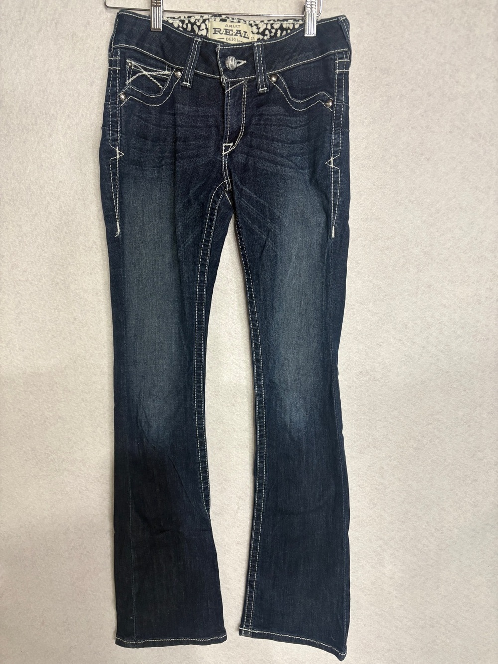 Ariat Dark Blue Flare Jeans with Contrast Stitching